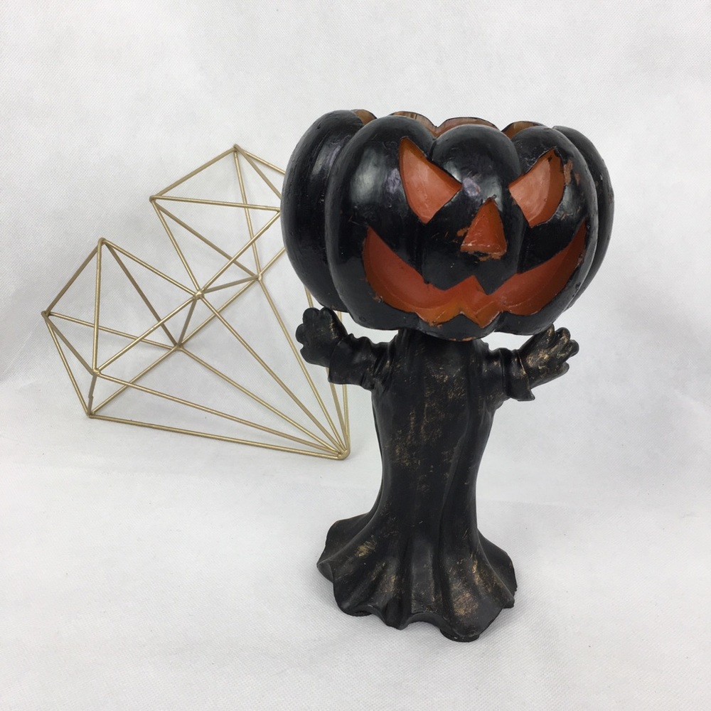 Scary Pumpkin Head Jack O'Lantern Ghost Candle - Picture 4 of 5
